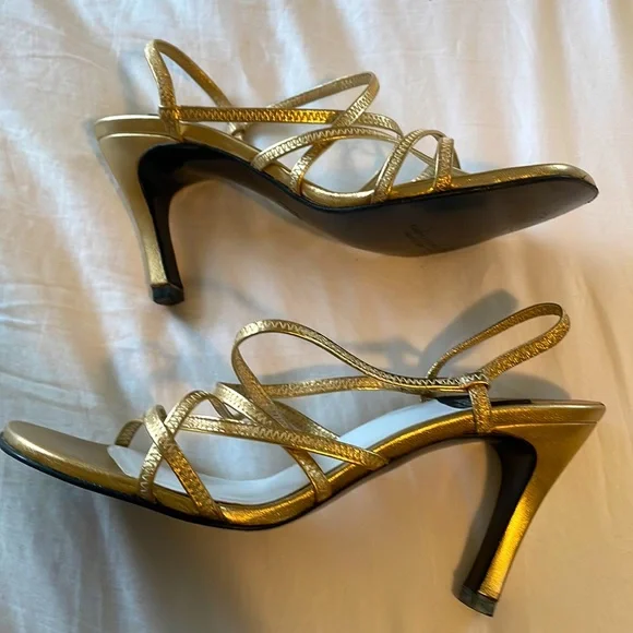Charles Jourdan Shoes Charles Jourdan Gorgeous Gold Strappy